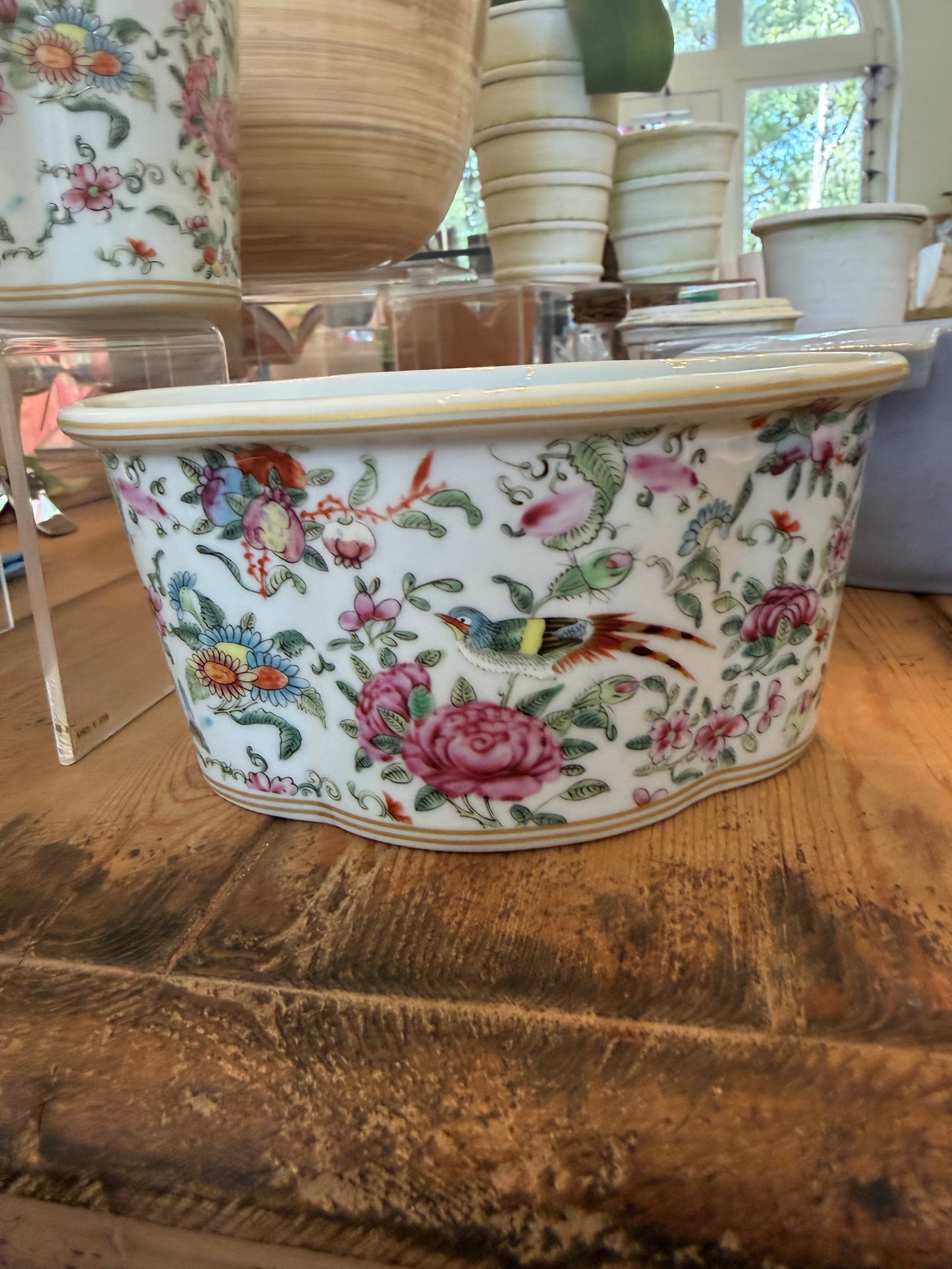 Rose Canton Cachepot