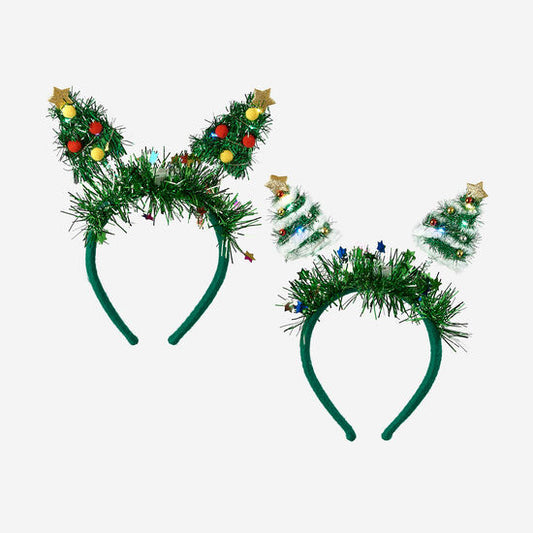 light up Christmas Tree Headband