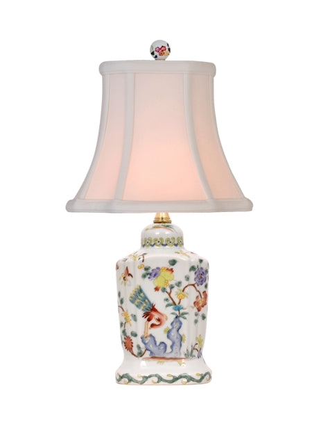 PORCELAIN PEACOCK MINI TEAJAR LAMP