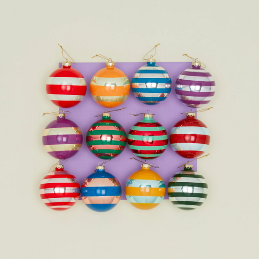 Striped Bauble-Large Ornament