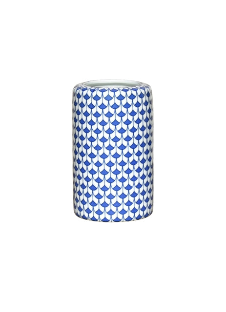 Porcelain Pencil Holder Blue Fish Scale