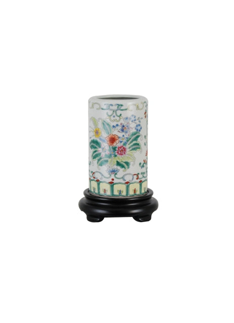 Porcelain Pencil Holder-Floral