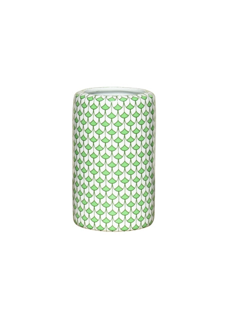 Porcelain Pencil Holder Green Fish Scale