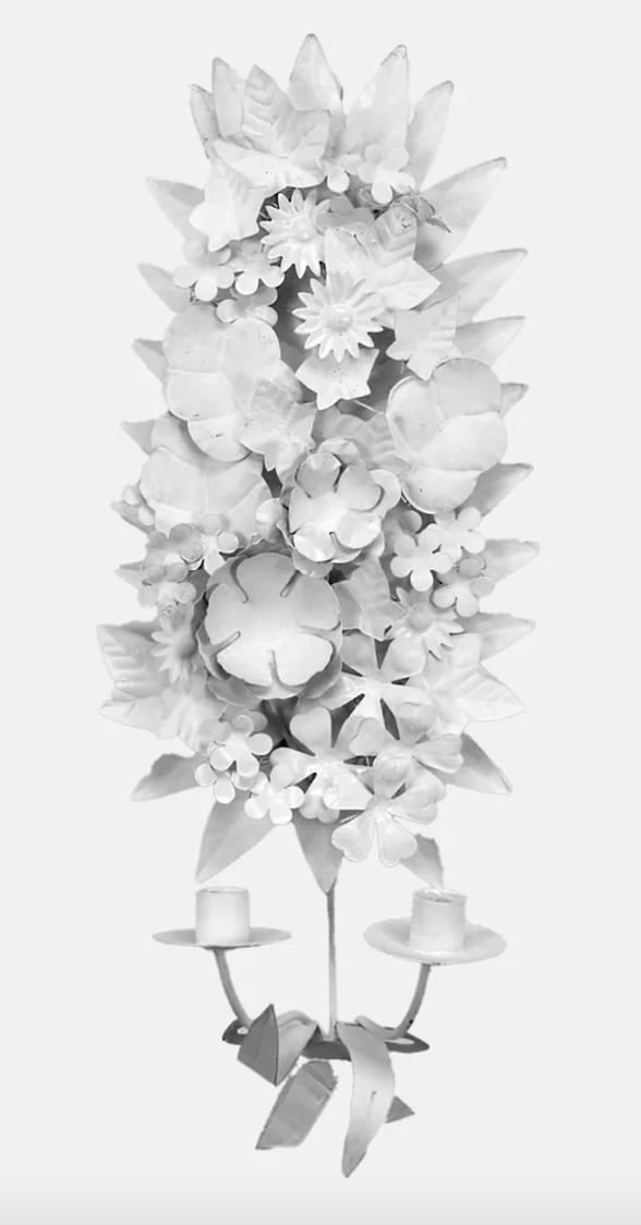 Les Fleurs Sconce White