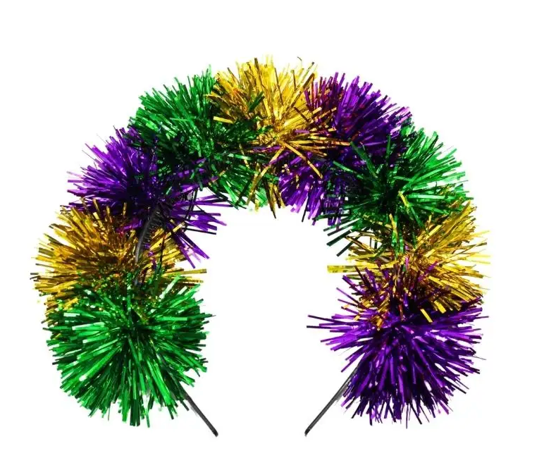 Mardi Gras PomPom Headband