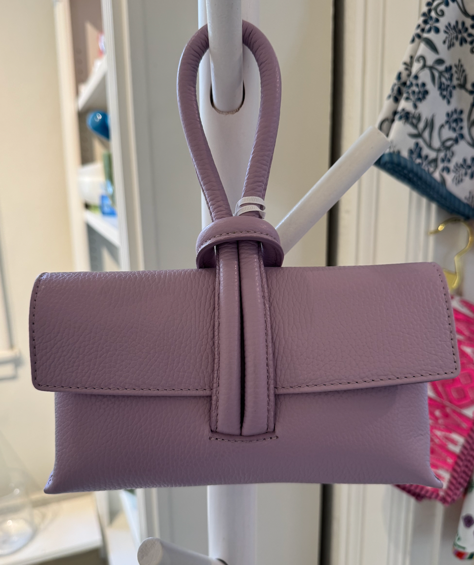 Lilac Wristlet Leather Bag