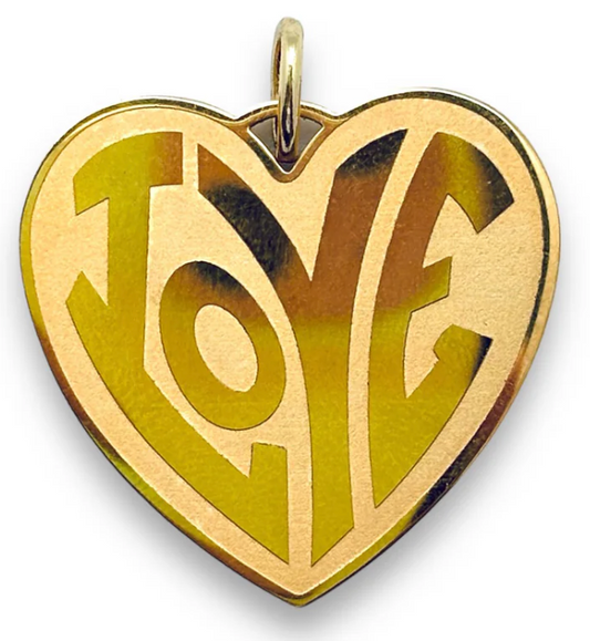 Matte Gold Love Heart