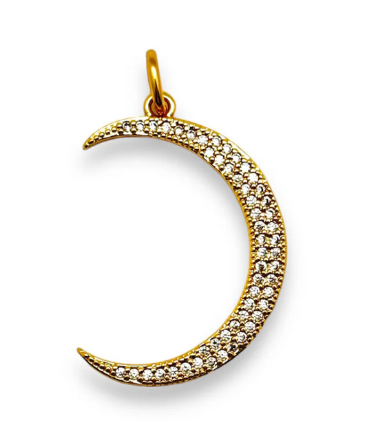 Crescent Pave Moon