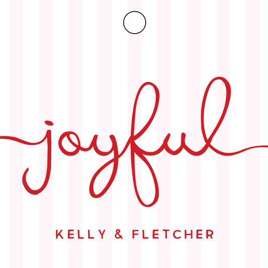 joyful tag pink