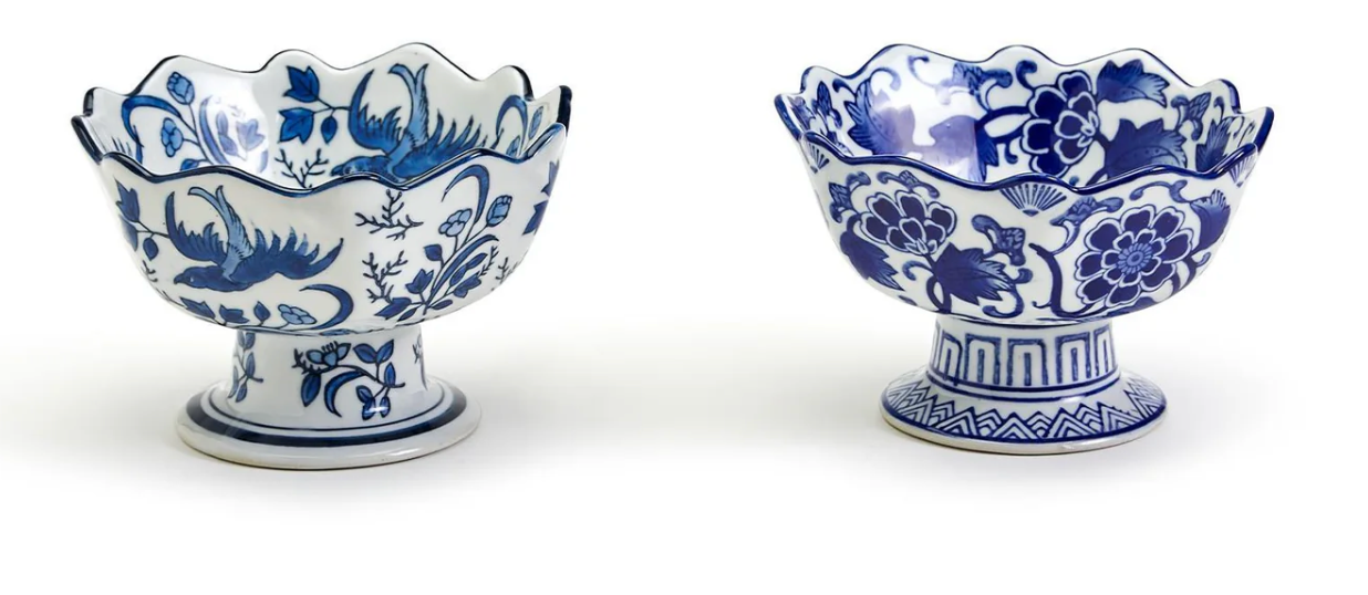 Scalloped Edge Footed Bowl