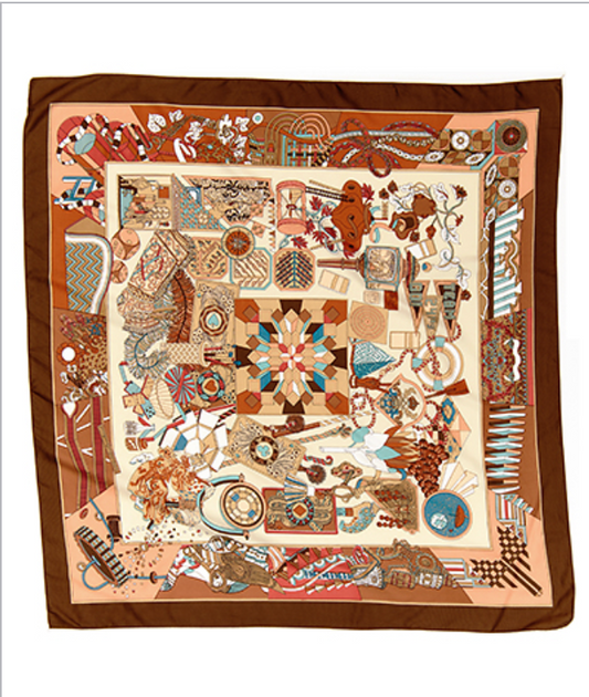 Multi Theme Twill Scarf