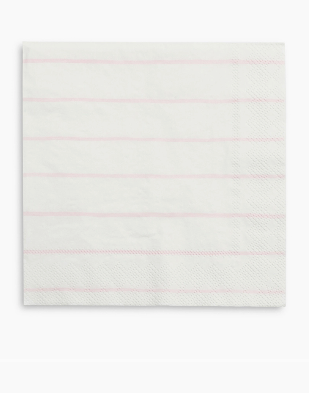 Blush Frenchie Striped Petite Napkins