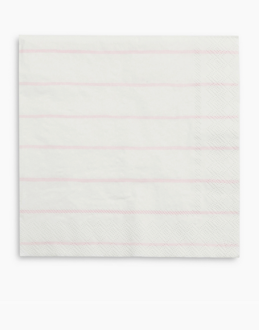 Blush Frenchie Striped Petite Napkins