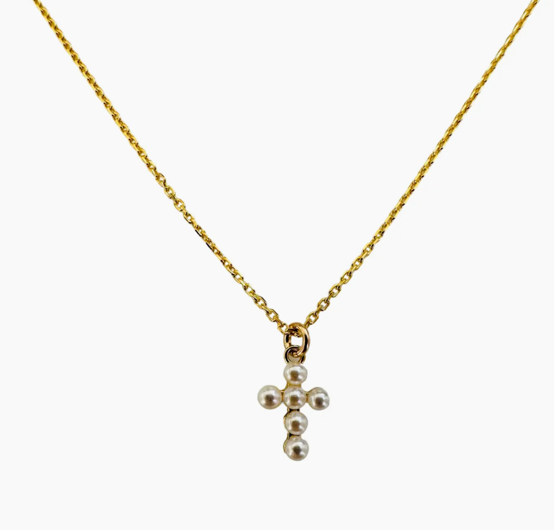 Pearl Cross Necklace