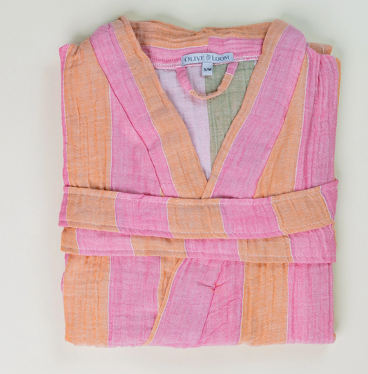 Muslin Striped Robe