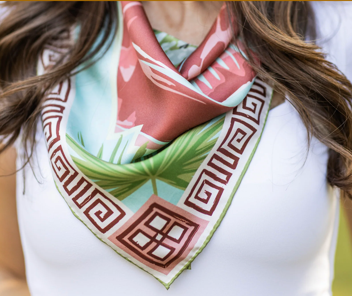 Pink Ocmulgee Alligator - Double-Sided Silk Scarf