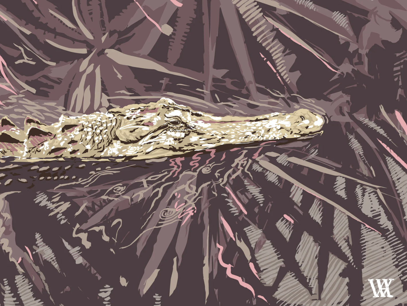 Neutral Ocmulgee Alligator- 5x7