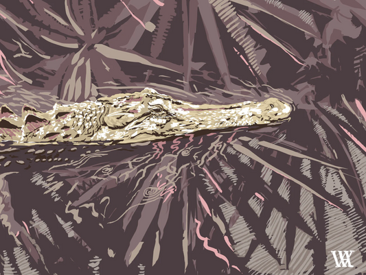 Neutral Ocmulgee Alligator- 5x7