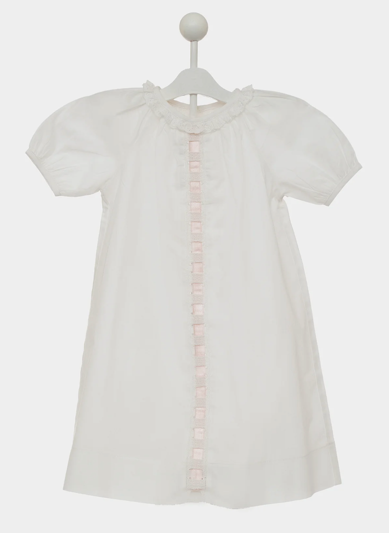 Baby Brantley Ribbon Daygown- Pink