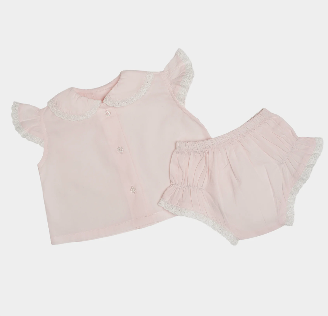 BABY ANN FLUTTER SLEEVE DIAPER SET