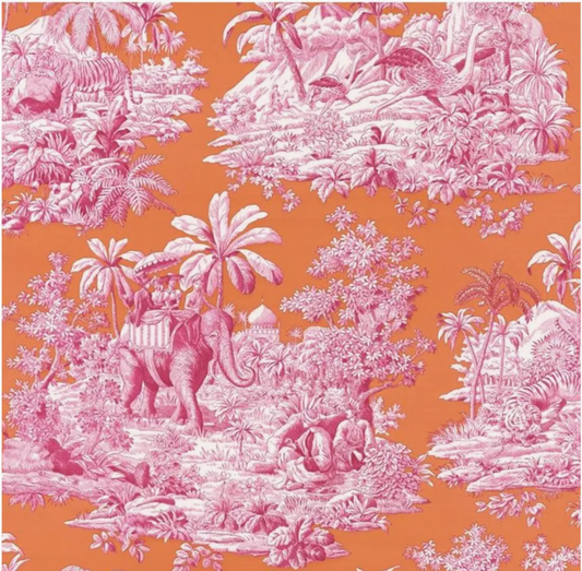 Blood Orange Toile Cocktail Napkins