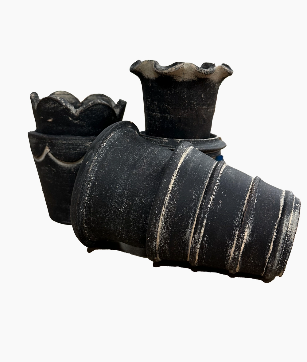 Herb Pots - Charcoal
