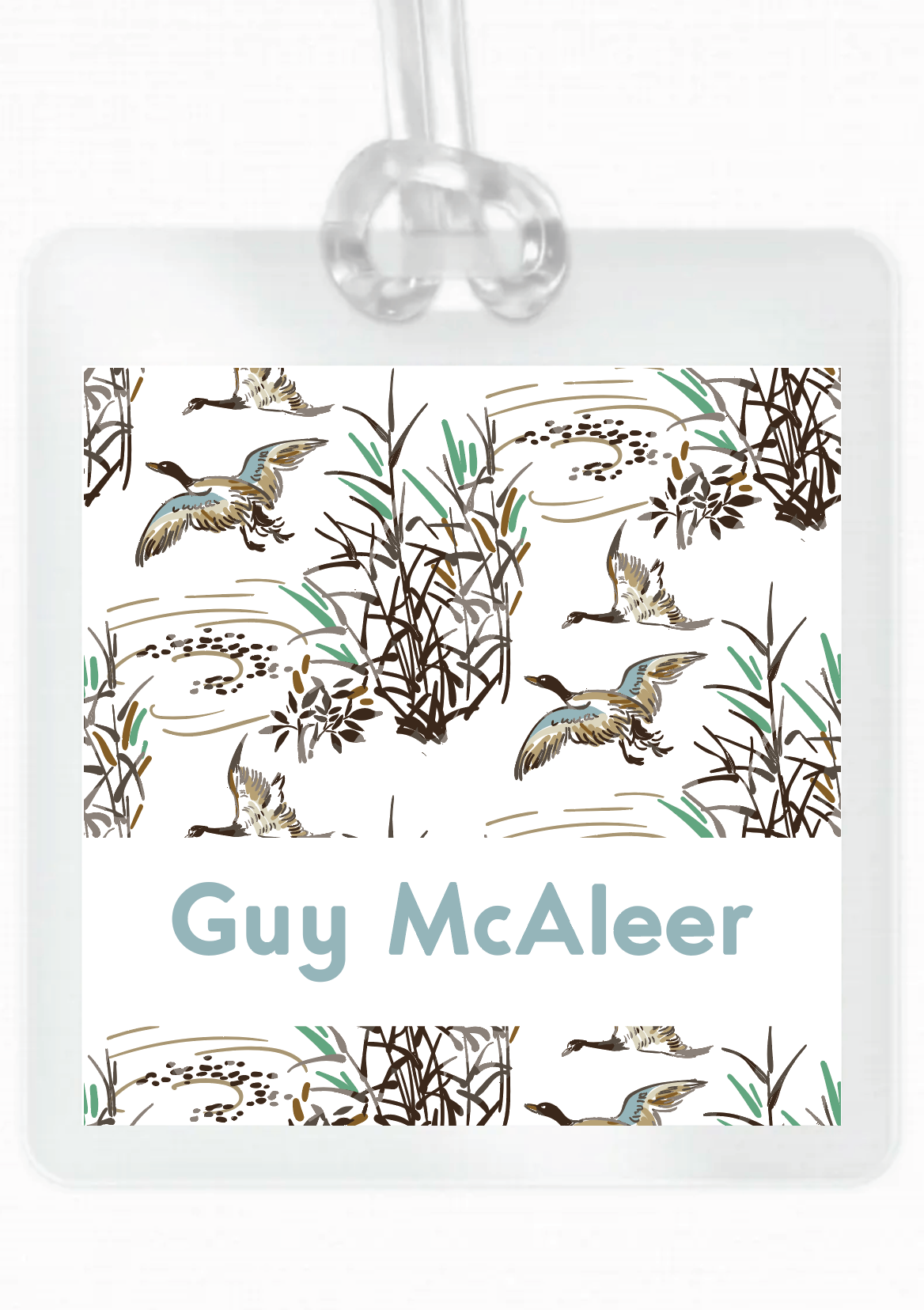 Guy Laminated Bag Tag
