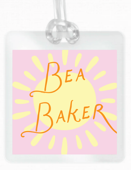 Camp Pink Laminated Bag Tag