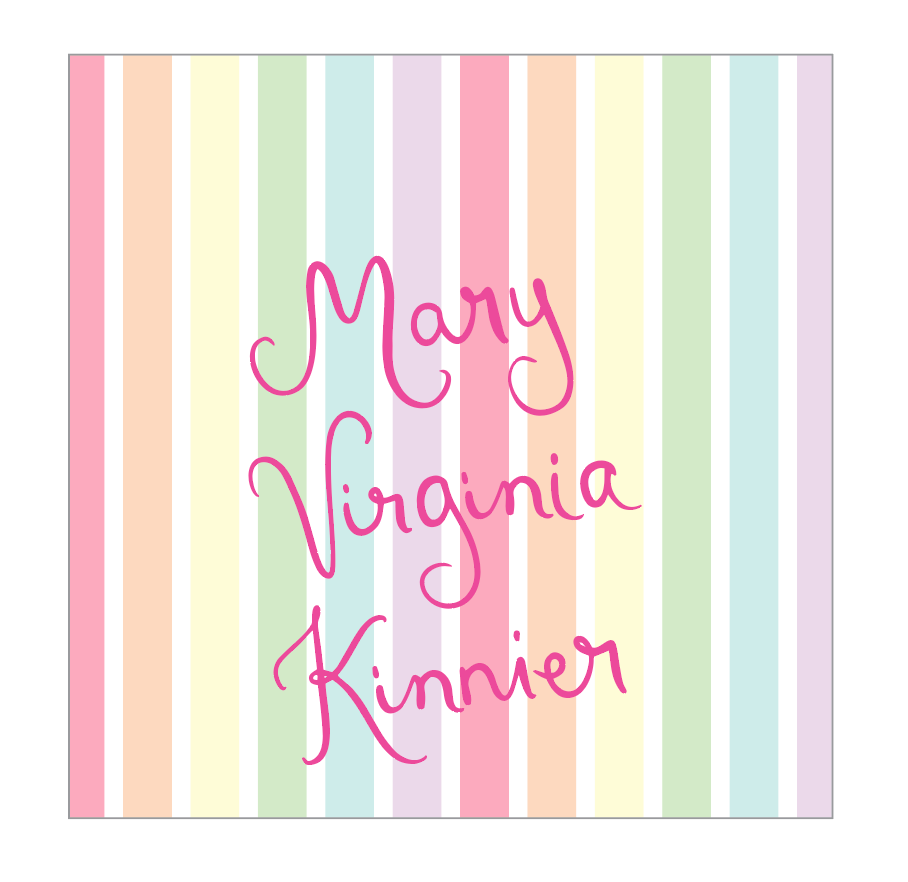 Rainbow Stripes Gift Tag