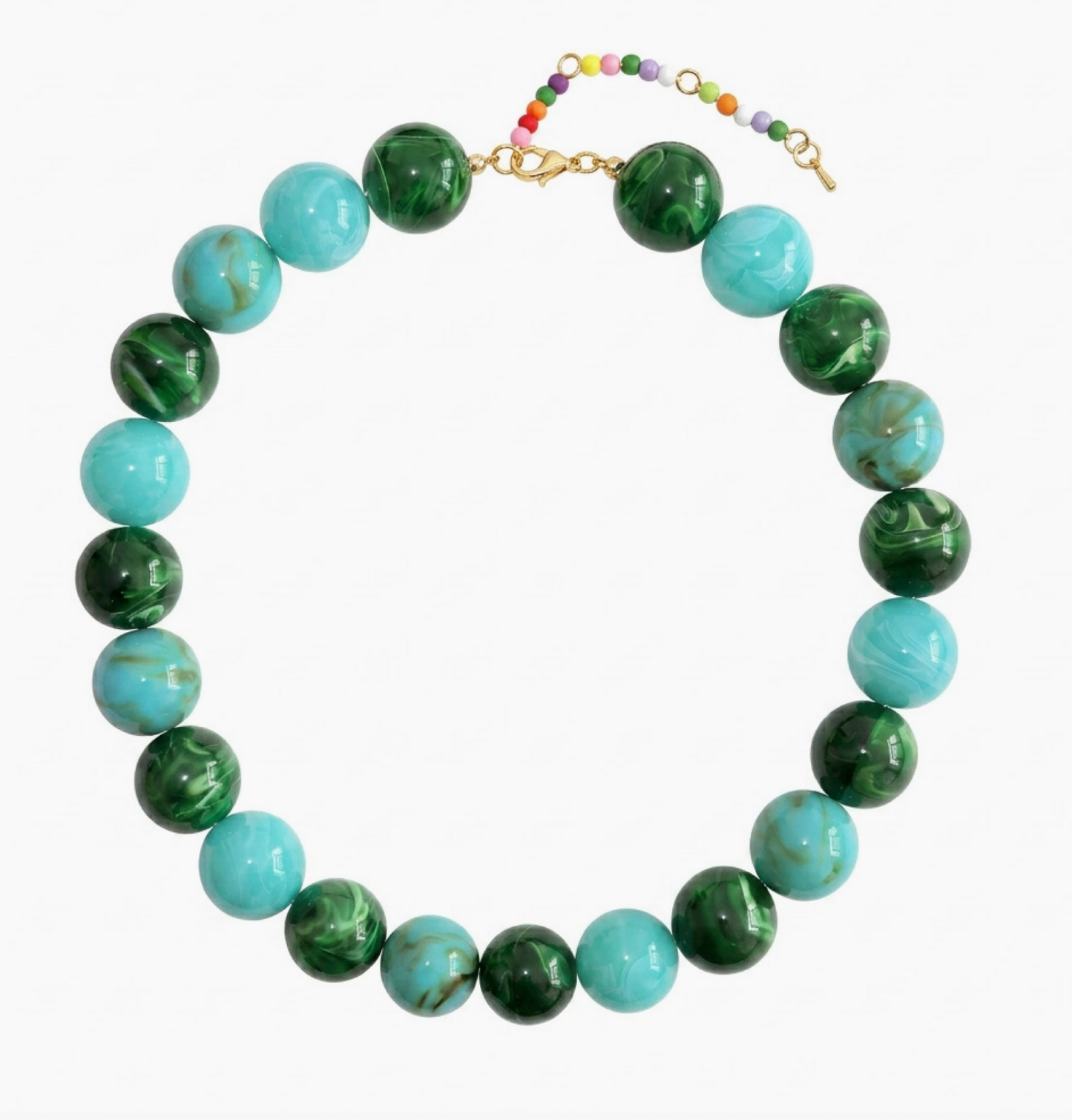 Multicolor Oversized Beaded Statement Necklace