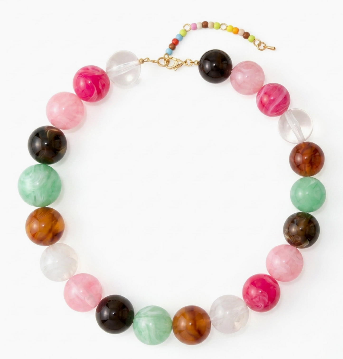Multicolor Oversized Beaded Statement Necklace