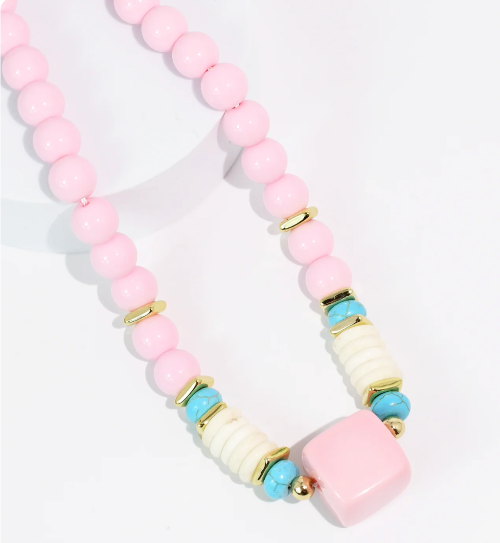 Trinket Light Pink Necklace