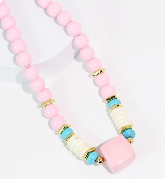 Trinket Light Pink Necklace