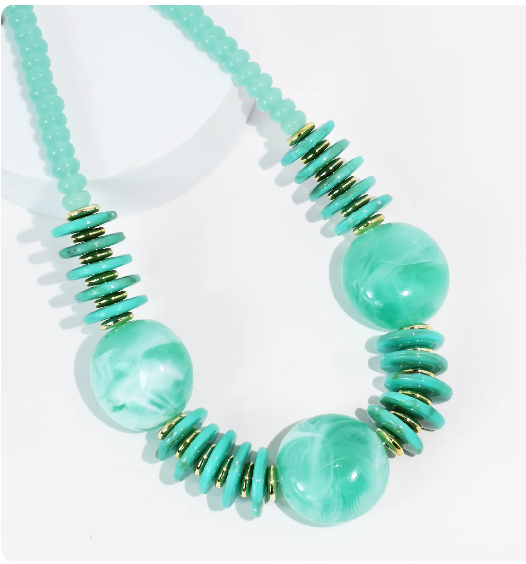 Round Top Turquoise Necklace
