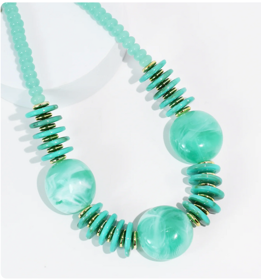 Round Top Turquoise Necklace