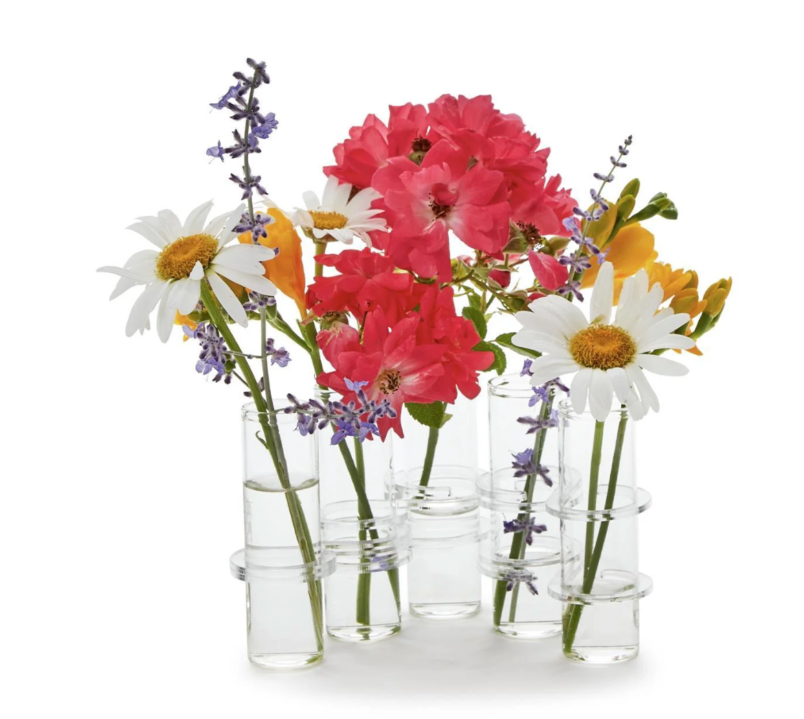Set of 5 Hinged Tube Flower Vases