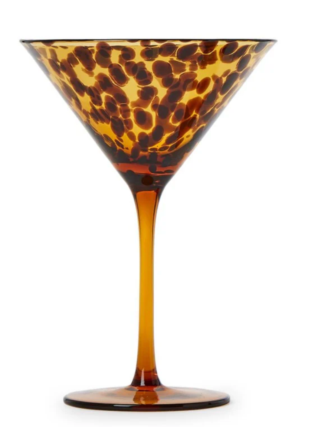 Tortoise Print Martini Glass