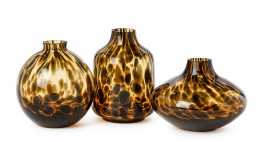 Tortoise Print Vases