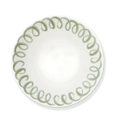Amalfi Cereal Bowl- white/green