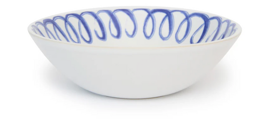 Amalfi Cereal Bowl- white/blue