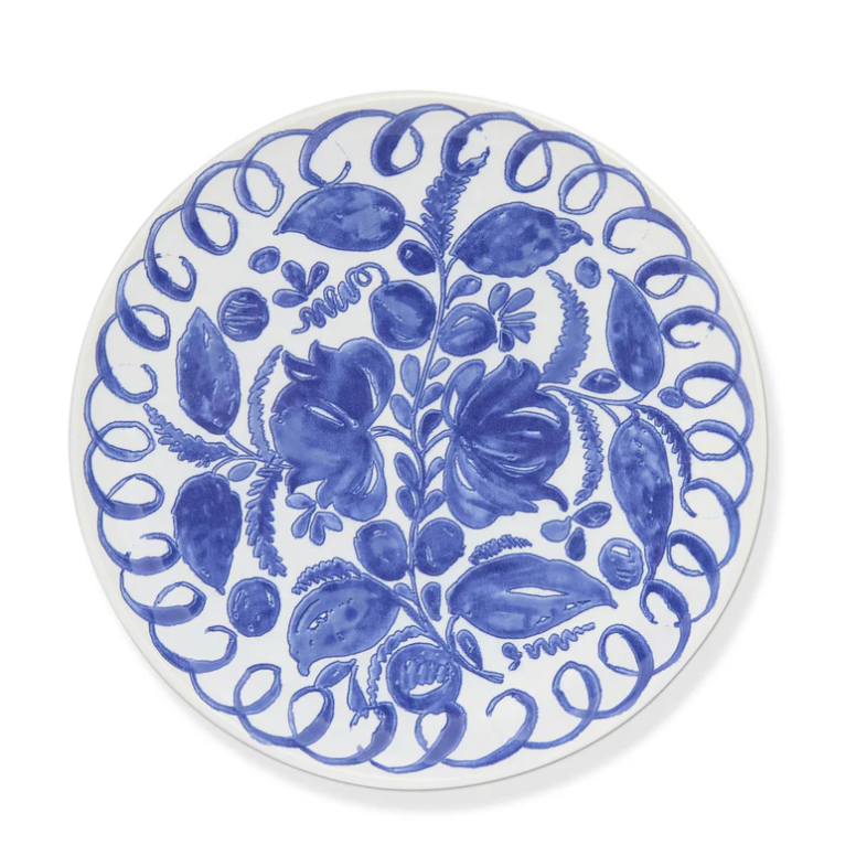 Amalfi Dinner Plate- White/Blue