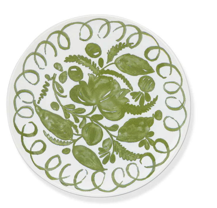 Amalfi Pasta Bowl - White/Green