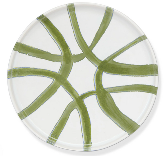 Amalfi Appetizer Plate - White & Green