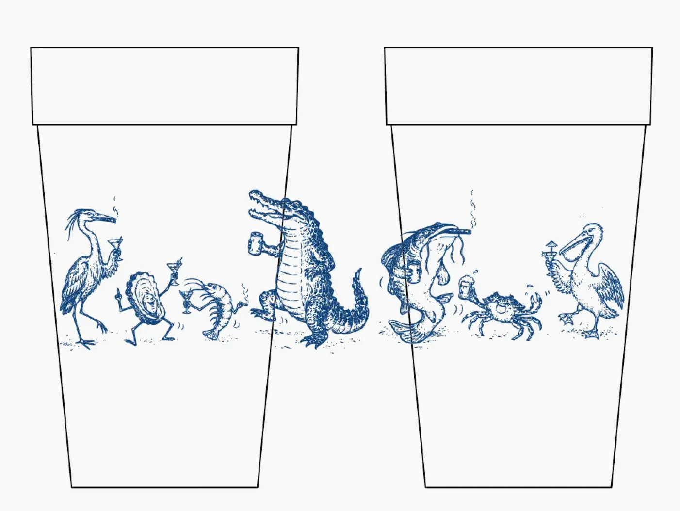 Wharf Party 20oz Styrofoam Cups