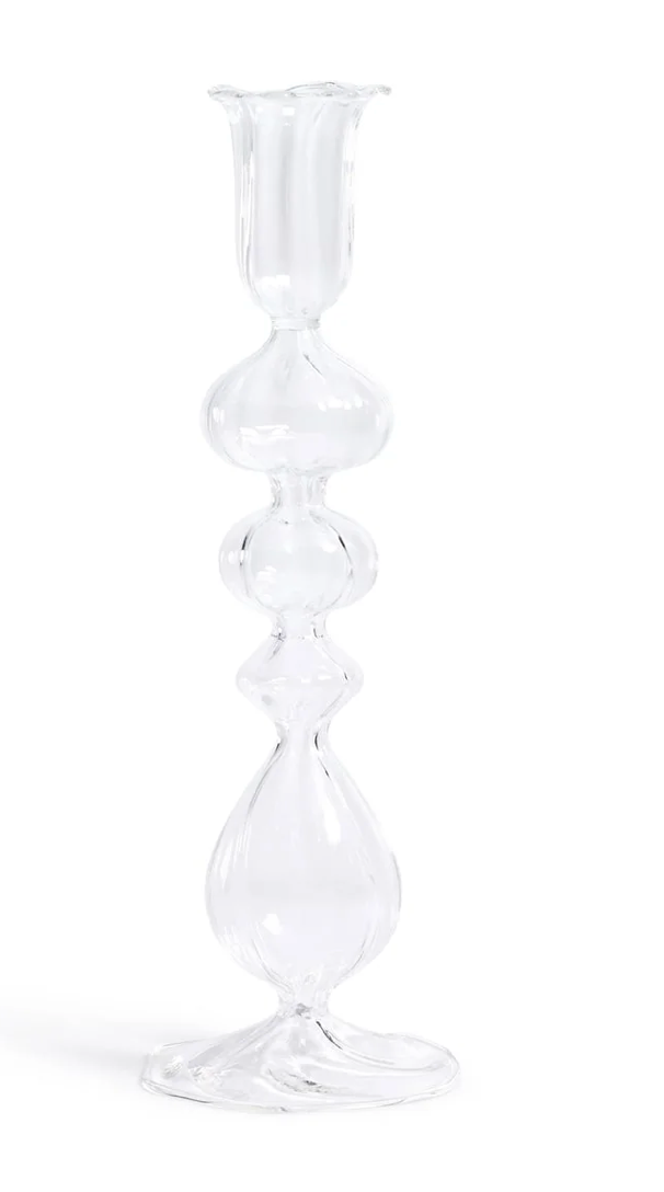 Marais Blown Glass Candle Holder 8"