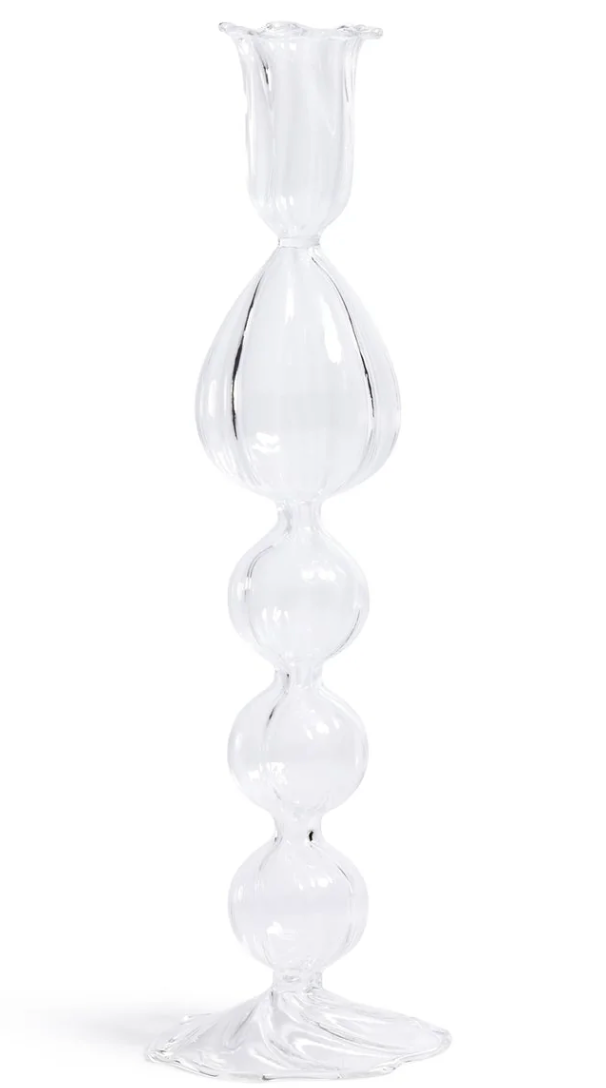 Marais Blown Glass Candle Holder 9.25"