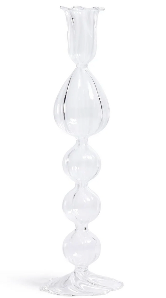 Marais Blown Glass Candle Holder 9.25"