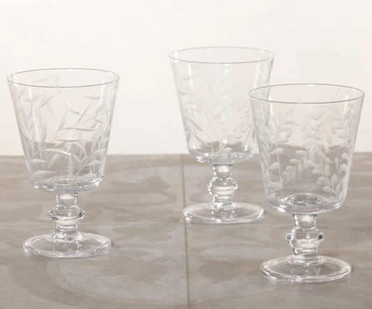 Etched All Purpose Goblet- Set of 3