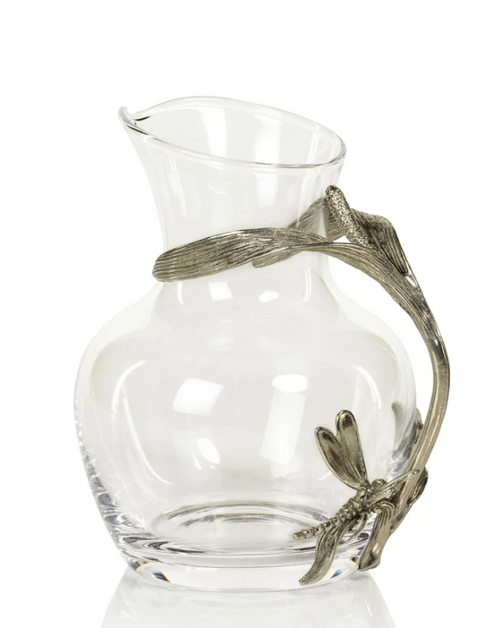 Dragonfly Pewter & Glass Carafe
