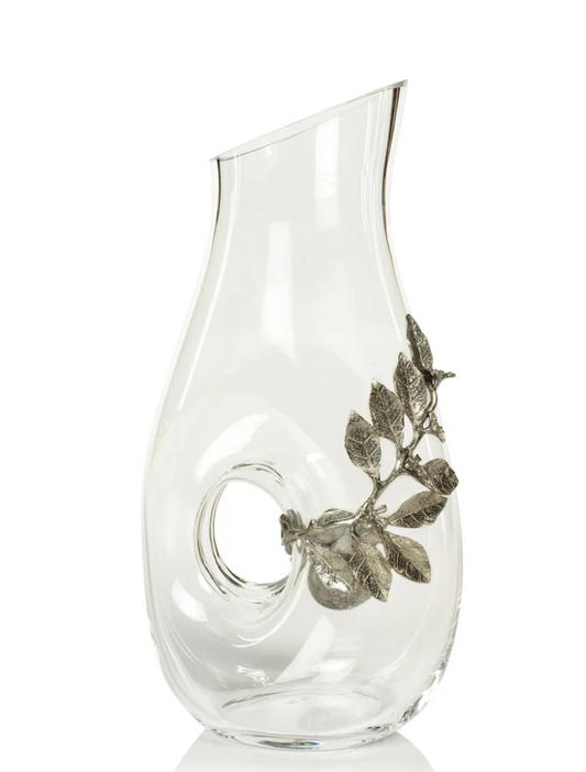 Lemon Pewter & Glass Off Center Pitcher